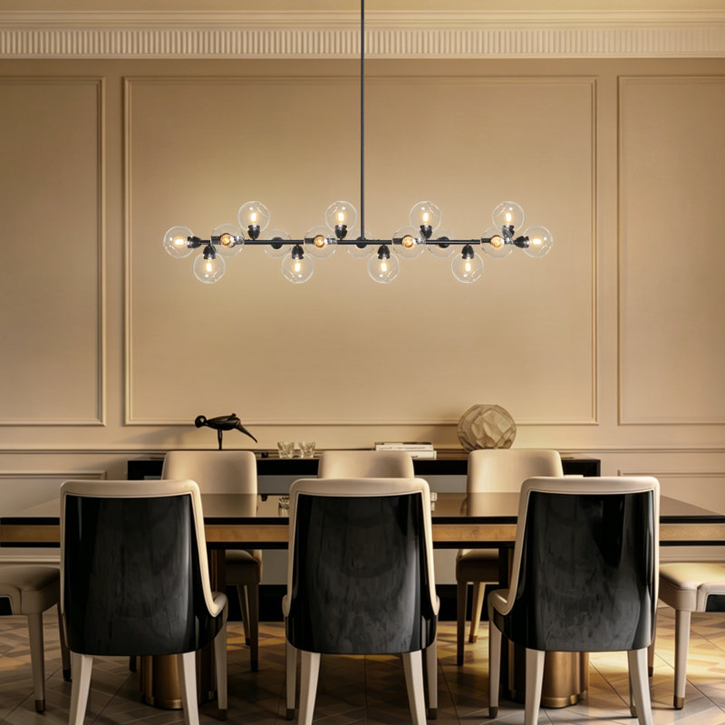 17-Light Dimmable Modern Chandelier Bubble Chandelier Linear Chandelier For Dinning Room