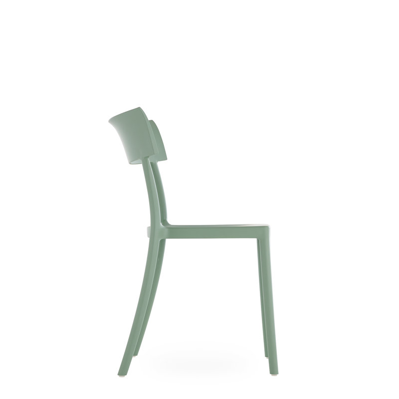 Catwalk Outdoor Dining Side Chair, Green