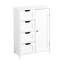 Armoire de plancher blanche pour salle de bain avec tablette réglable