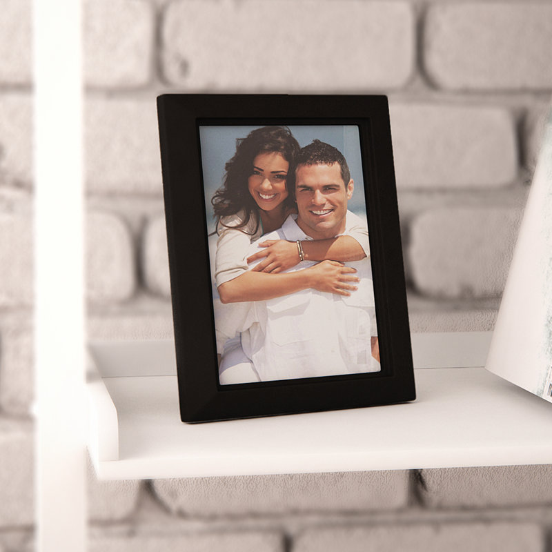 Derosier Wood Beveled Picture Frame, 4" x 6", Black