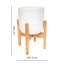 Lisbon Indoor Plant Pot with Wooden Stand-624835136-624835151