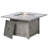 Appomattox Square Aluminum Propane Smokeless Fire Pit Table with Hidden Fuel Tank