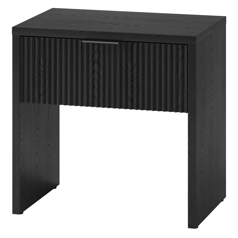 Table de chevet rectangulaire Kenslow, Grain noir