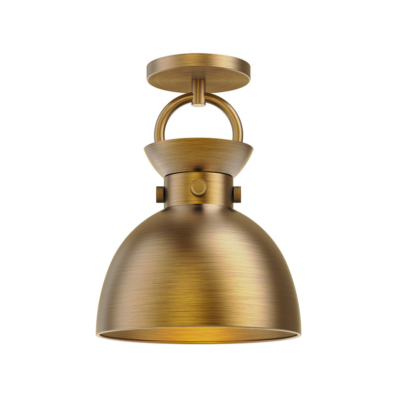 Tinka Semi Flush Mount, Aged Gold