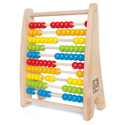 Hape Colourful Rainbow Wooden Counting Bead Abacus For Ages 3 And Up