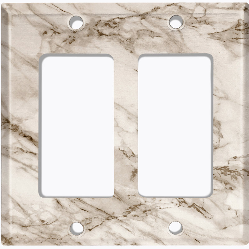 Plaque murale décorative 2 bandes, Beige / Blanc