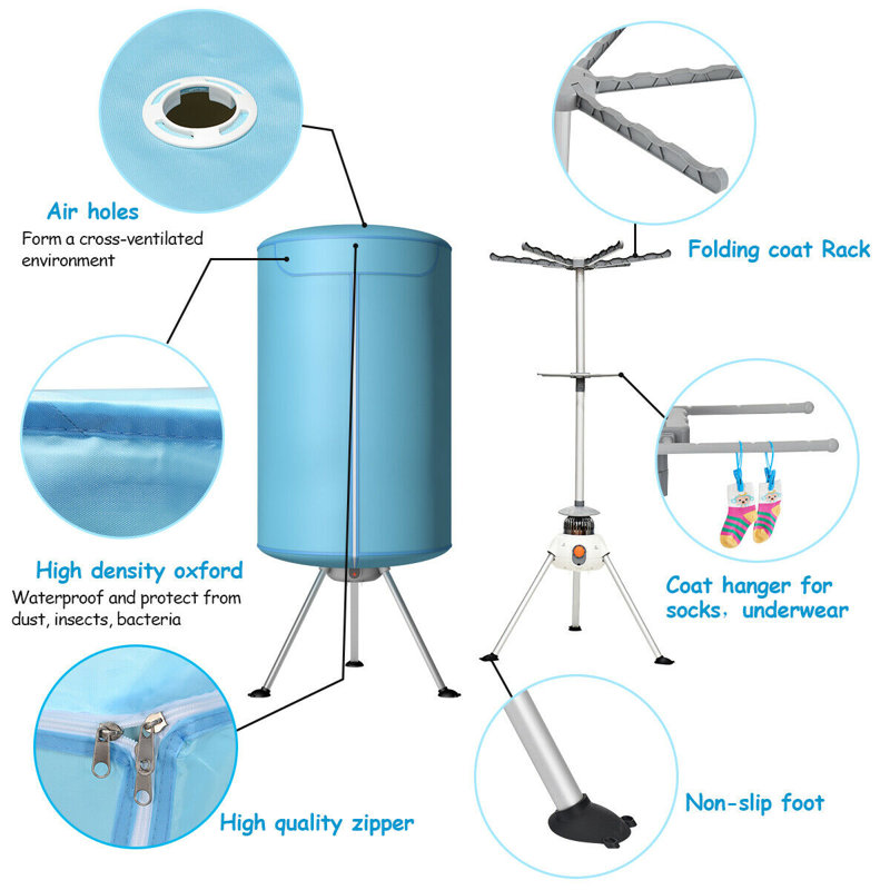 Free-Standing Heated Drying Rack