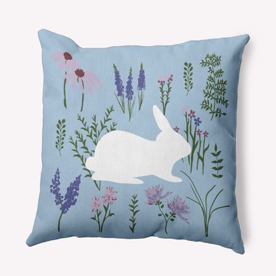 Spring Meadow Bunny  Accent Pillow