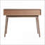 Table basse naturelle rustique Table d'entrée avec portes coulissantes blanches, rangement pour petits espaces