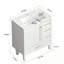 Meuble-lavabo de salle de bain avec 1 porte à fermeture douce et 3 tiroirs-1646821175