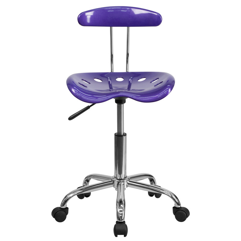 Adjustable Swivel Chair for Desk and Office with Tractor Seat, Violet