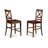 5 Piece Kitchen Counter Set Includes a Round Dining Room Table with Pedestal and 4 Dining Chairs, Mahogany-1157890558-1136093203