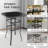 3 Piece Patio Swivel Bar Sets, 3PCS Outdoor High Top Bar Set With 2 Outdoor Swivel Chairs And Glass Bar Table