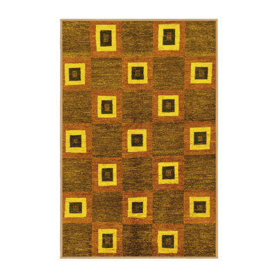 Hardiene Washable Abstract Indoor Rug