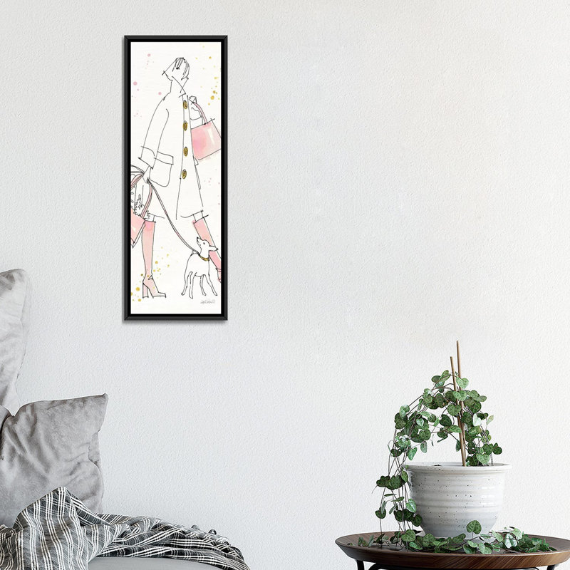 " Fashion Feet V " by Anne Tavoletti, 36" H x 12" W x 1.5" D, Black Framed