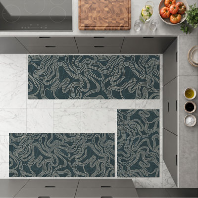 Tapis de cuisine lavables antidérapants Wave