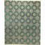 Hand Knotted Geometric Area Rug in Blue