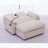 Double Recliner Sofa with USB Charging and Storage Ottoman-1065744523