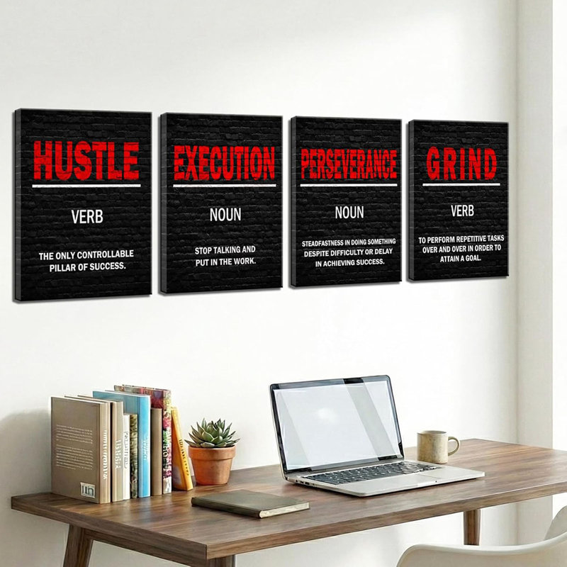 4 Piece Wrapped Canvas Wall Art