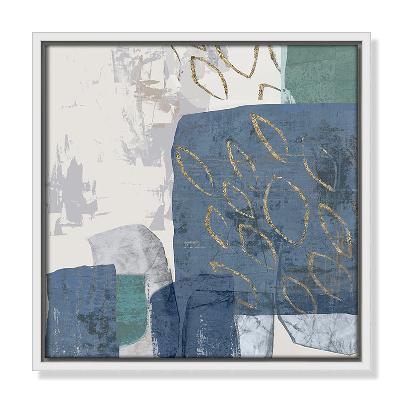 Shape of Formation II - Blue Square Version Print par Casa Fine Arts, Blanc, H 13,5 po x l 13,5 po