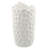 Porcelain Ceramic Decorative White Vase with Hammered Design-1203193526