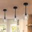 Luminaire suspendu 1 lumière en verre transparent à ondulation à intensité variable-131448904