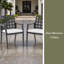 Chaises de salle à manger d'extérieur en aluminium coulé 2 pièces Modern Modern