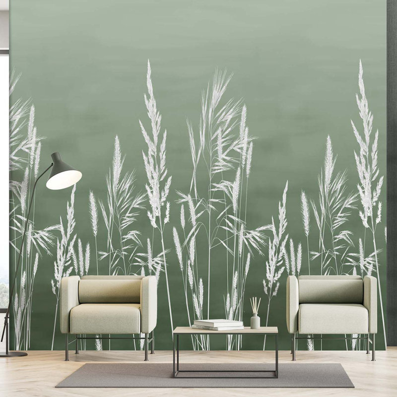 Willow Grass Green Wall Mural, Green