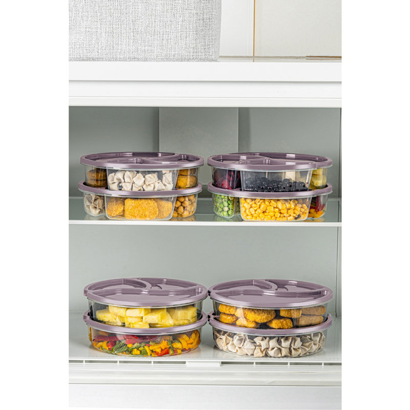 Durable Pink Storage Box Set (8 Pieces), 8.3 x 8.3 x 2.0 inches | 100% BPA-Free Plastic, Dishwasher Safe | Perfect for Organizing Kitchen, Craft Room & More, Space-Saving Design, Lightweight & Versatile
