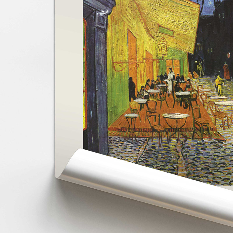 «Van Terrace» par Van Gogh's Cafe, Ne s’applique pas, H 36 po x l 24 po x P 0,1 po, Impression sans cadre