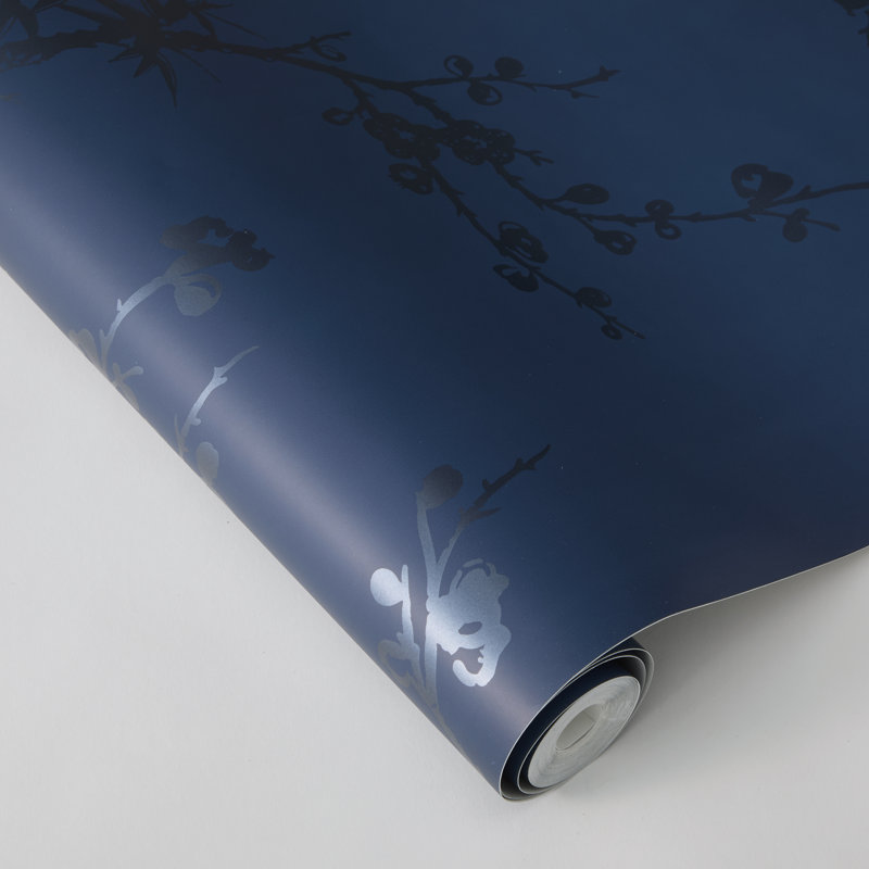 Aihnoa 27' L x 27" W Peel and Stick Wallpaper Roll, Navy