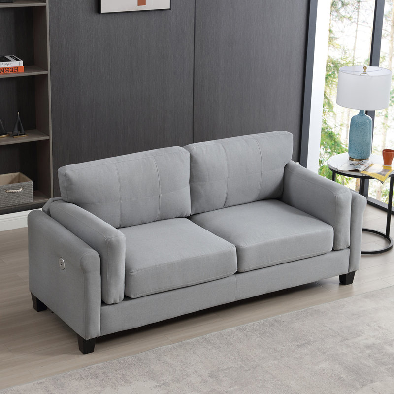 Canapé Amelien, Gris, H 34 po x l 79 po x P 34,5 po