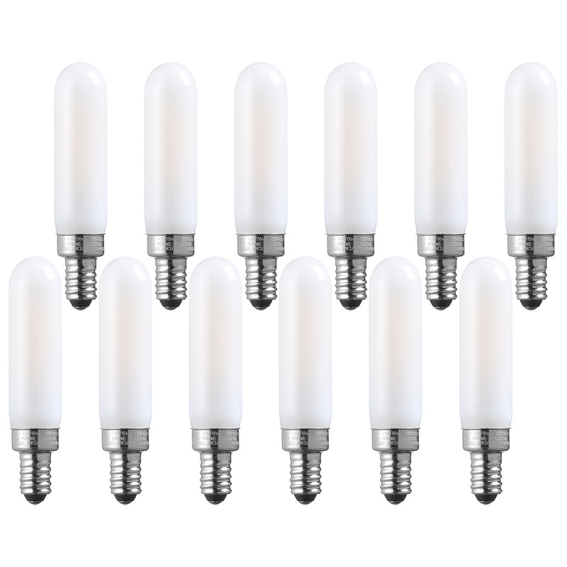 Ampoules DEL tubulaires T6 4,5 W (équivalent 25 W), verre dépoli 2700 K, à filament Edison dimmable, 400 lm, certifiées UL, culot E12