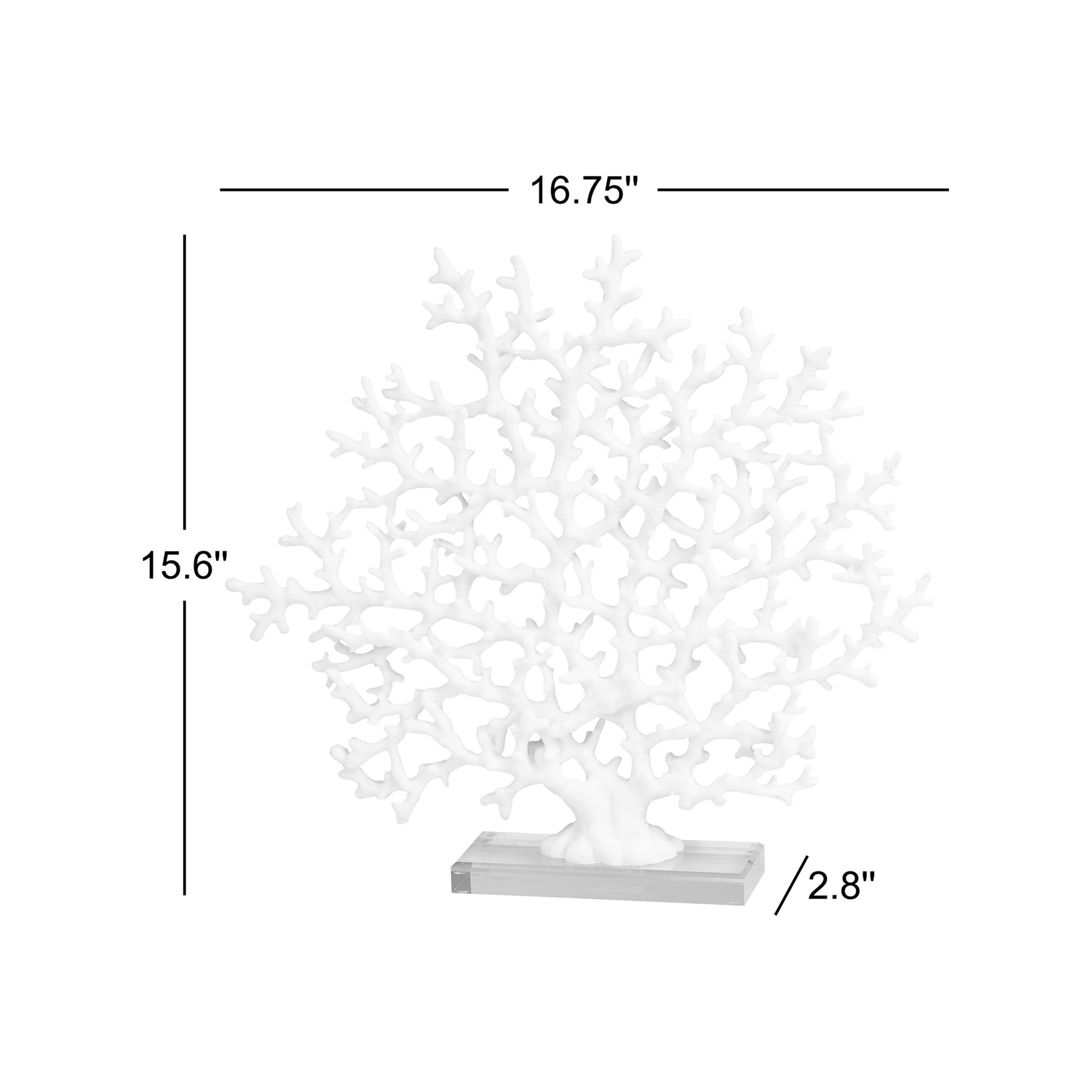 Enprise Coral Sculpture Sculpture, White