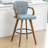 Modern Upholstered Leather Swivel 30 inch Counter Stools (Set of 4)-124579610-124579613-124579614