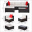 Ensemble de conversation moderne, ensemble de mobilier de patio 5 pièces, ensemble de canapé modulaire d'extérieur