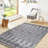 6X9 White/Gray Indoor/Outdoor Area Rug, Stain , Non-Shedding, & Pet Approved, Medium Pile, Adds A Chic Element To Living, Dining, Bedroom Rug White/Gray, Traditional Style, And Pet-, Enhances Comfort-275812572