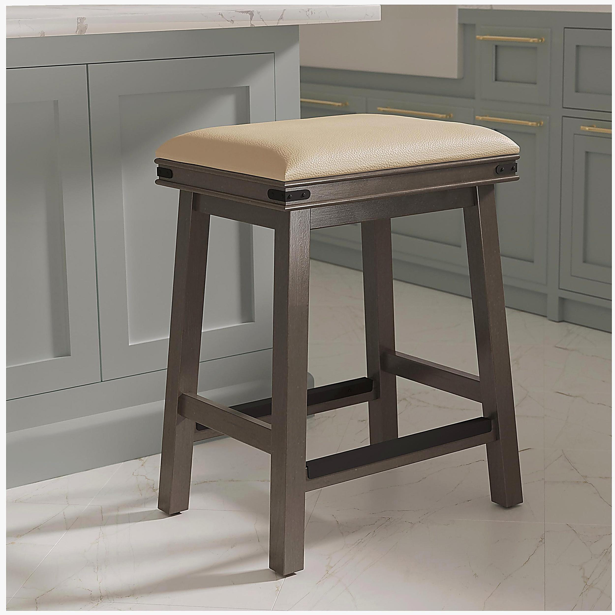Red Barrel Studio® 24-inch bar stool, weathered gray surface treatment ...