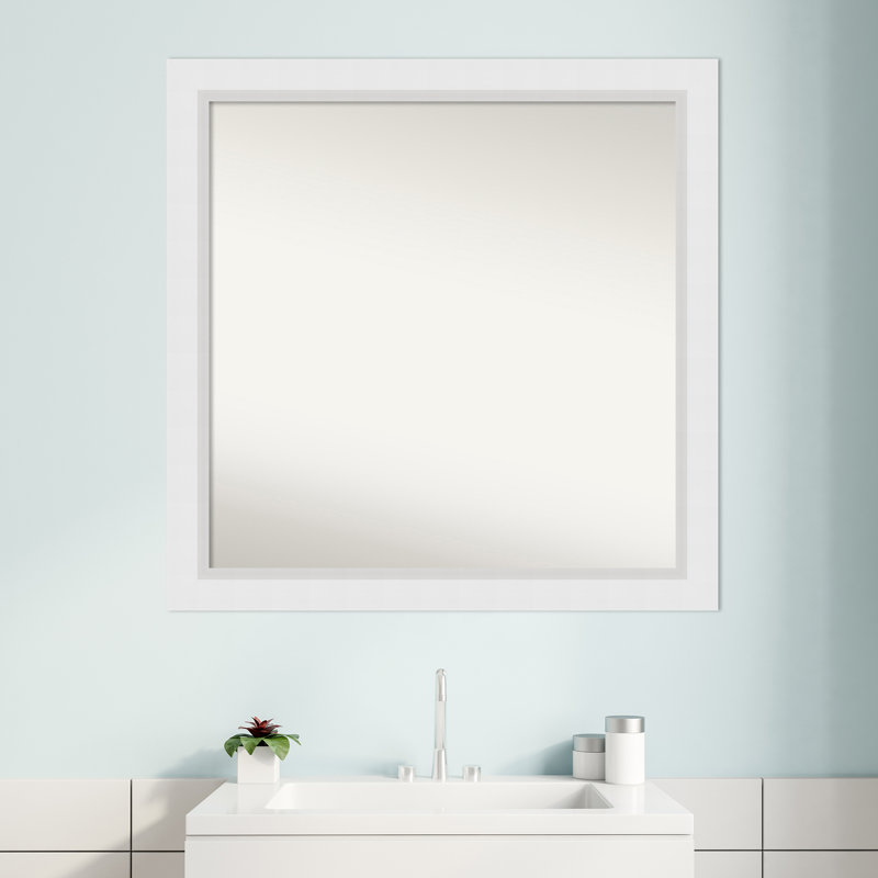 Miroir de salle de bain blanc Blanco, 30 po x 30 po