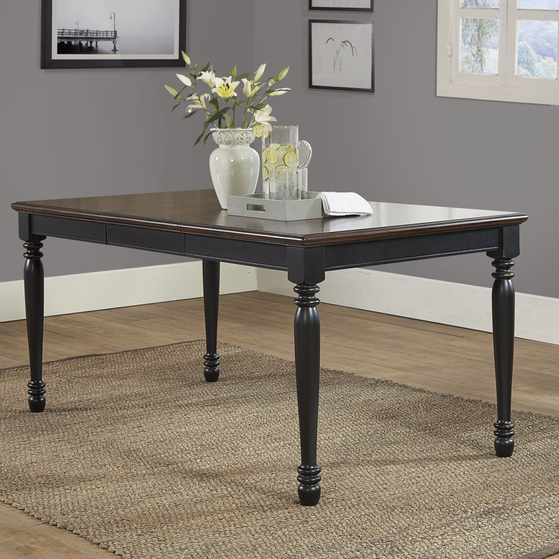 Ashwell Extendable Four Leg Dining Set, Black
