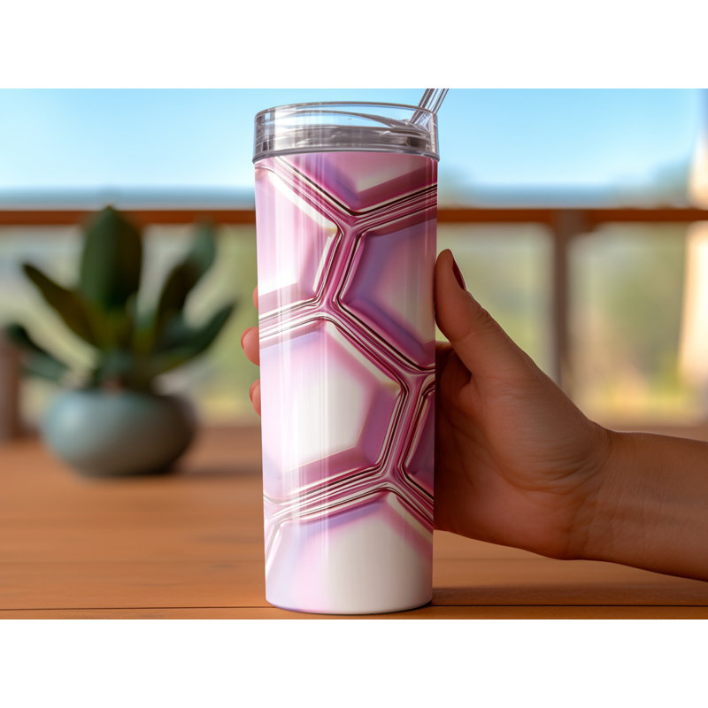 Choose Handmade Tumblers 591ml Vacuum Insulated Stainless Steel (18/8) Travel Tumbler with Straw