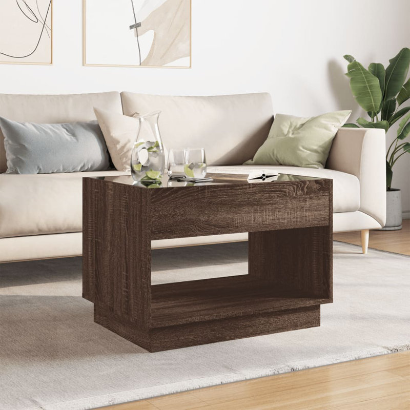 Cytlalli Coffee Table with Storage, Grey Sonoma, 50cm H x 70cm L x 50cm W