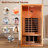 1-Person Extendable Indoor FAR Infrared Sauna Bluetooth Compatible with 6 Carbon Heaters-99717397