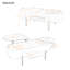 Table basse multifonctionnelle à plateau relevable en bois massif de style moderne pour le salon