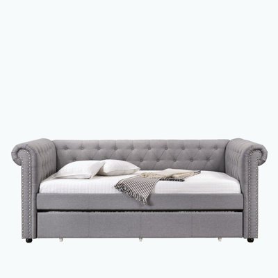 Tuft Linen Daybed with trundle