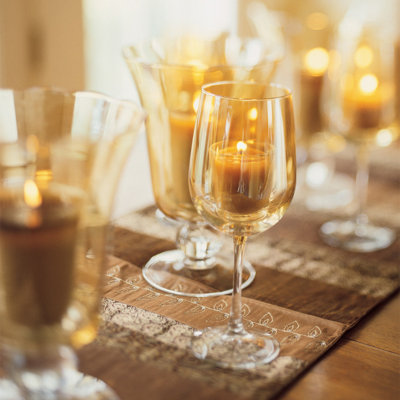 Bougie votive parfumée au cidre chaud
