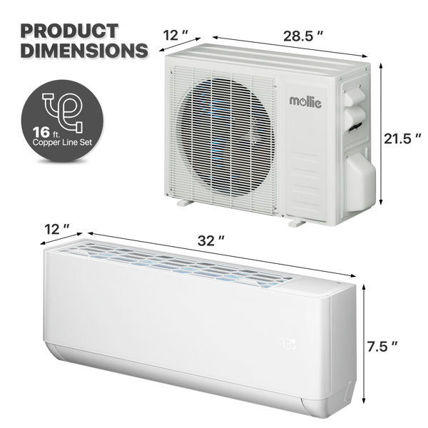 Giantex 12000 BTU Ductless Mini Split Air Conditioner with Heater