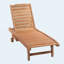 Chaise longue de piscine d'extérieur à aspect bois rouge avec roulettes intégrées à lattes