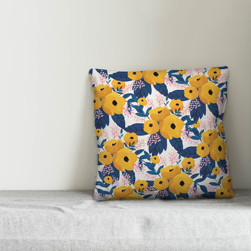 Floral Throw Pillow