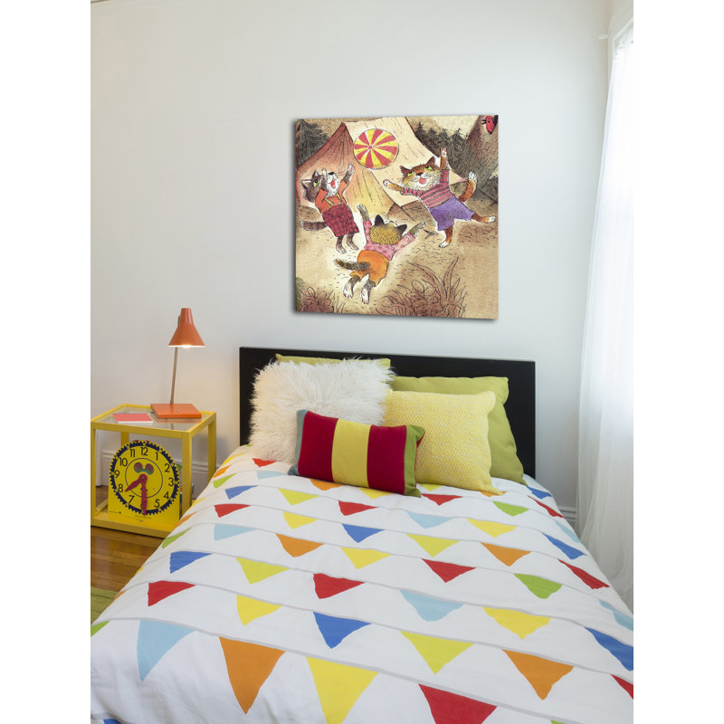 Playing Cats - Painting on Canvas, 81cm H x 81cm W